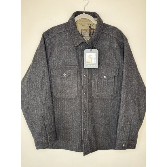 Filson Other - Filson Lined Mackinaw Wool Jac Shirt  Black Heather Check Large MINT